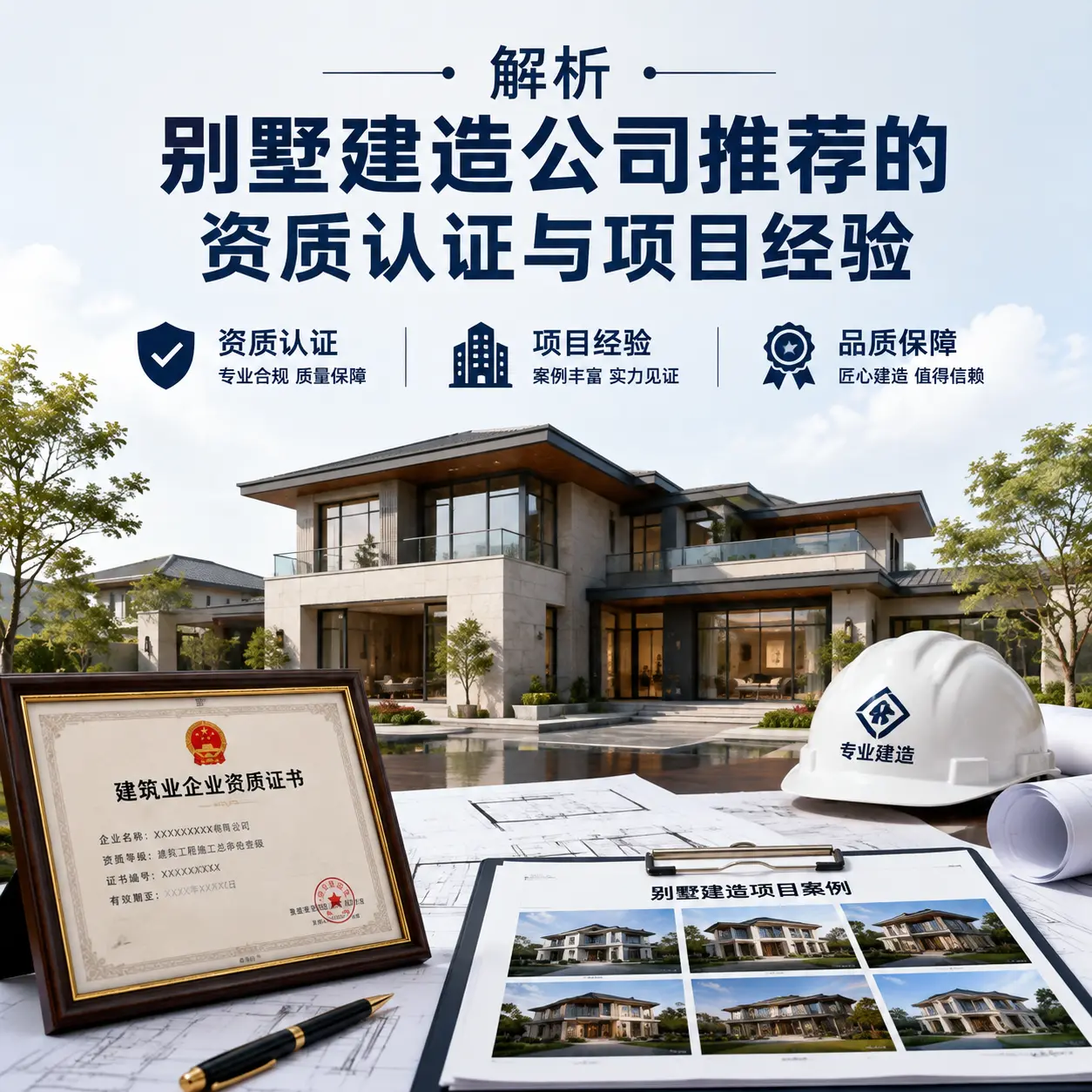 解析 汇川 别墅建造公司推荐的资质认证与项目经验