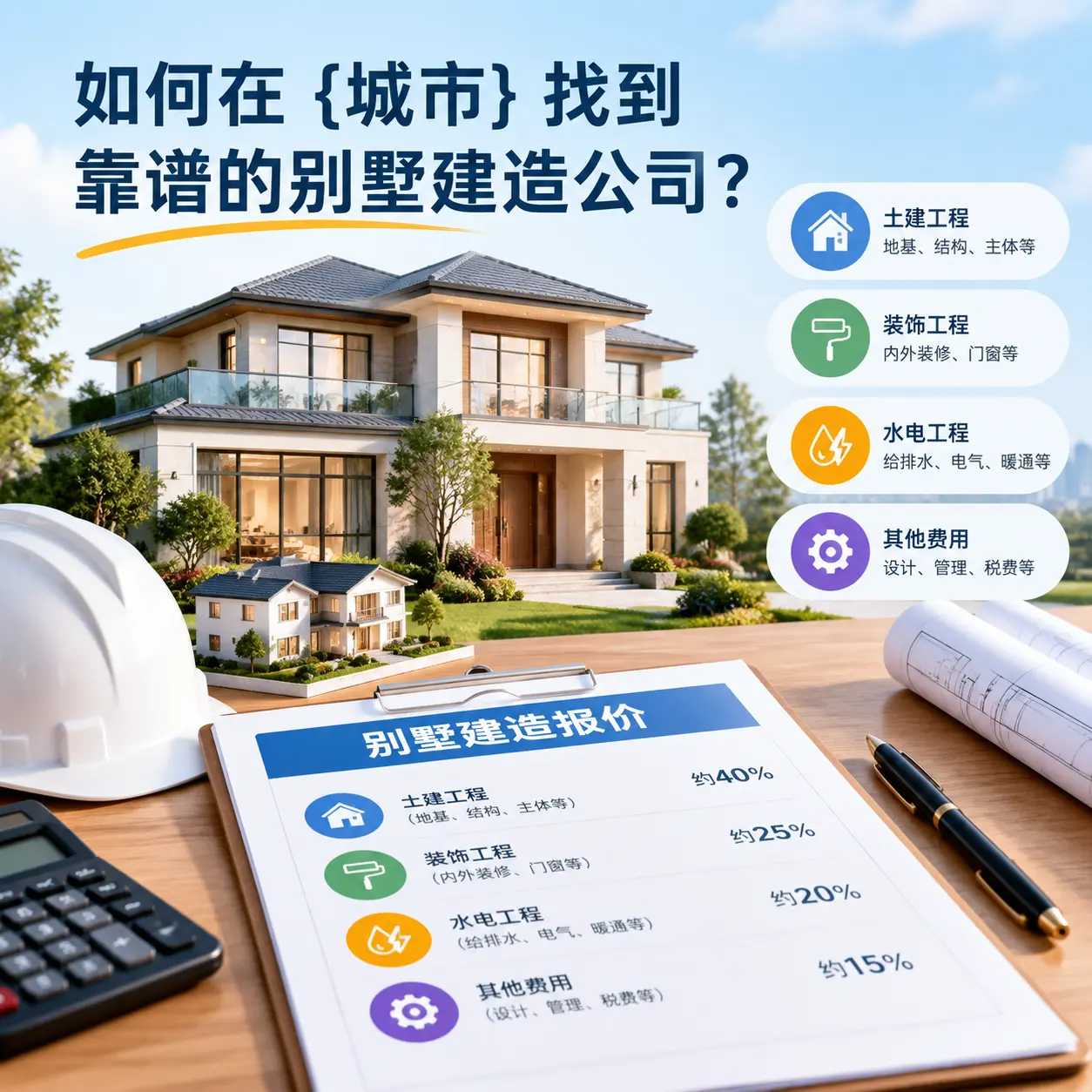 如何在 汇川 找到靠谱的别墅建造公司？