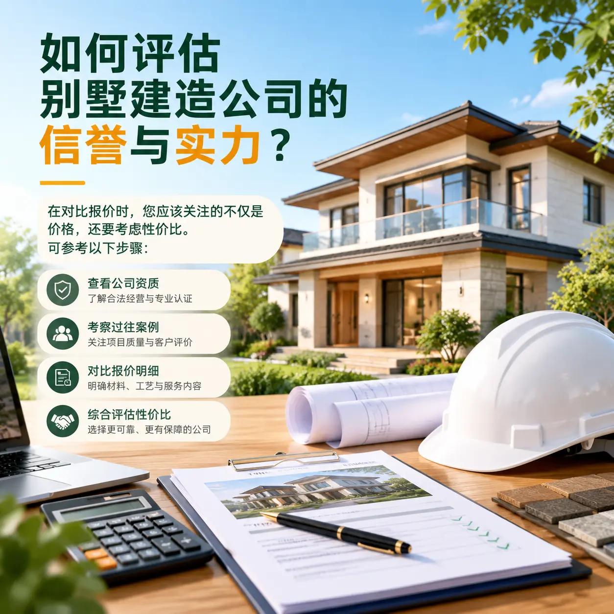 如何评估 汇川 别墅建造公司的信誉与实力?