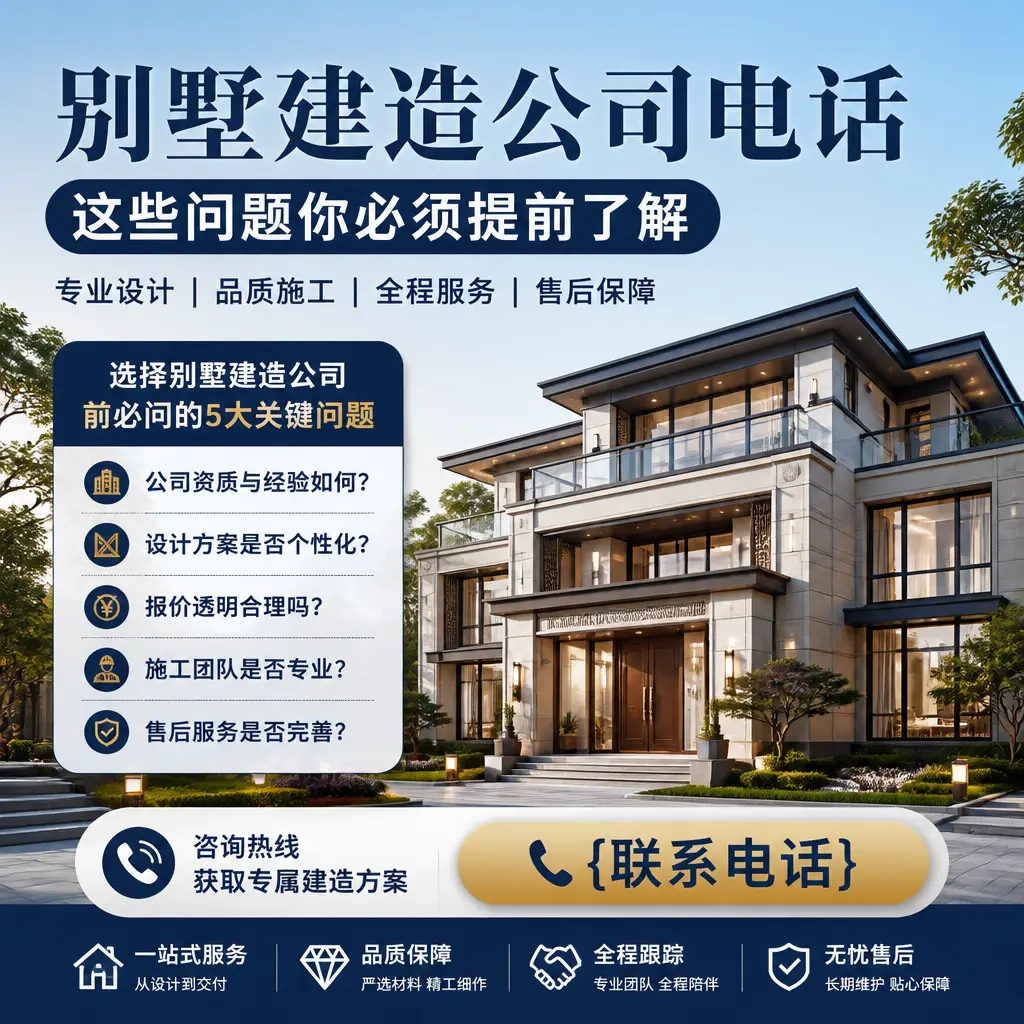 汇川别墅建造公司电话，这些问题你必须提前了解