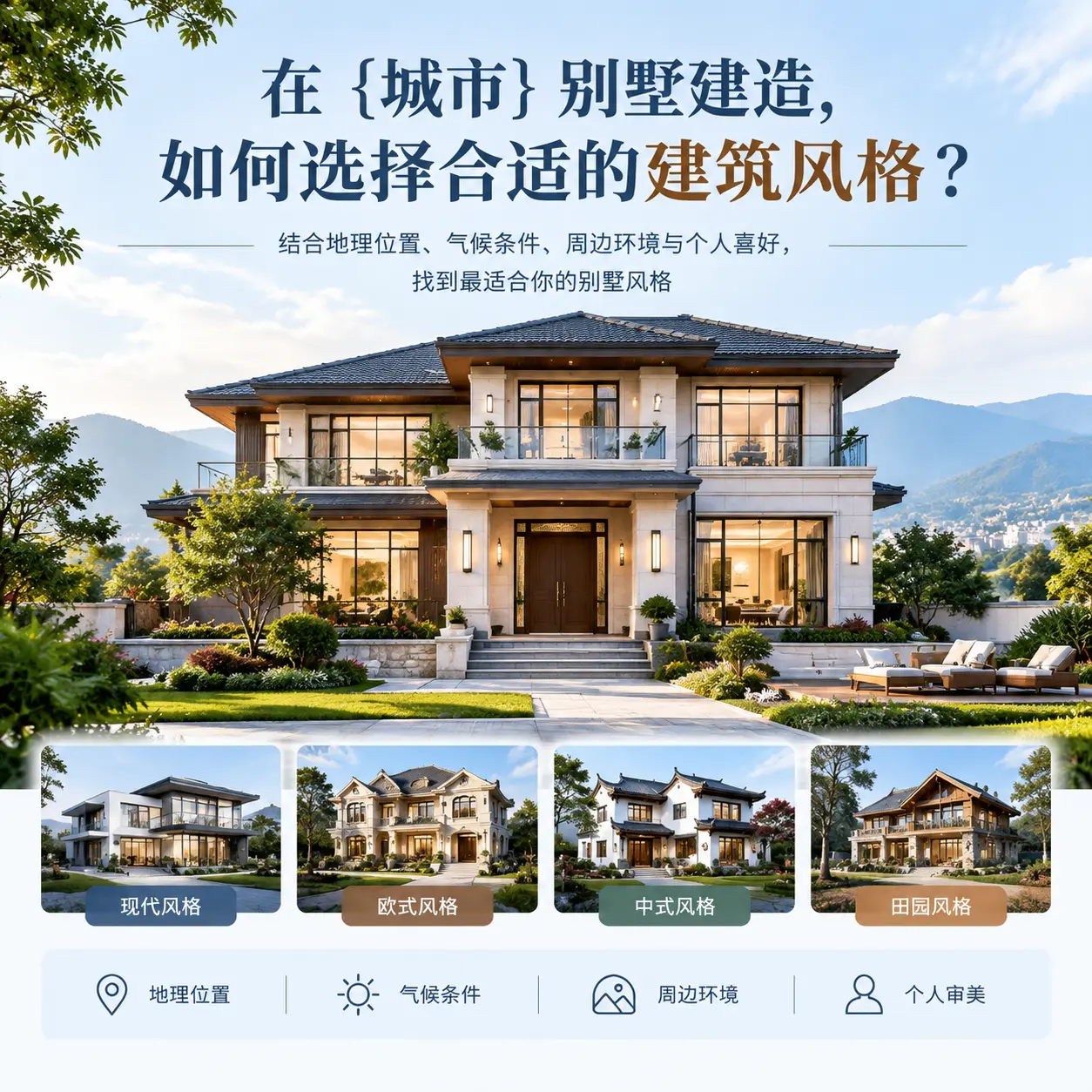 在 汇川 别墅建造,如何选择合适的建筑风格?